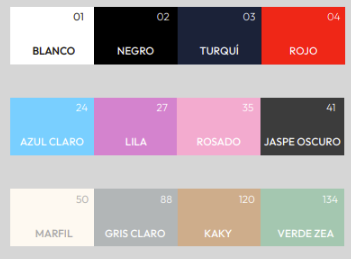Colores de Tela fria